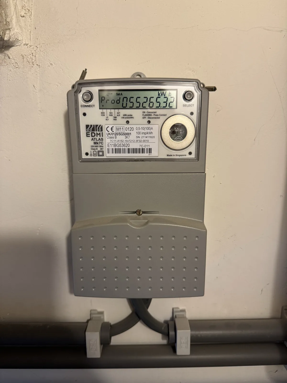 Digitale productiemeter van de zonnepaneleninstallatie