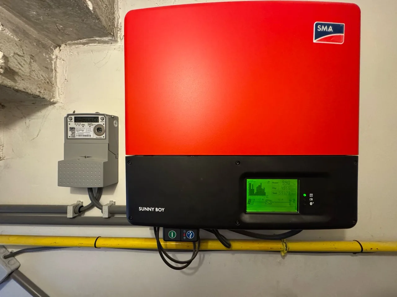 SMA-omvormer met productiemeter